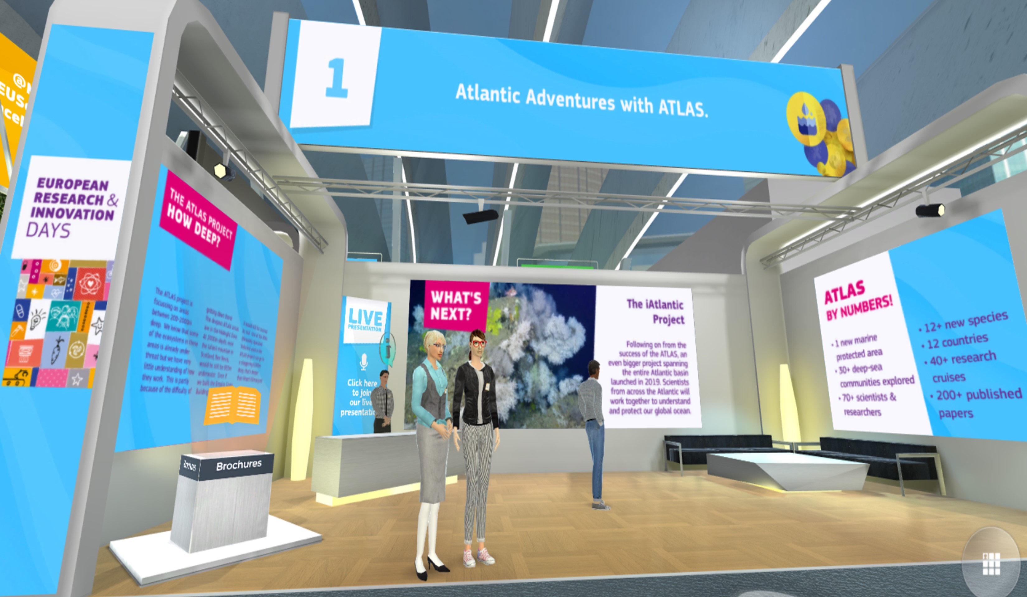 ATLAS-iAtlantic digital booth in the Science is Wonderful! 2020 event