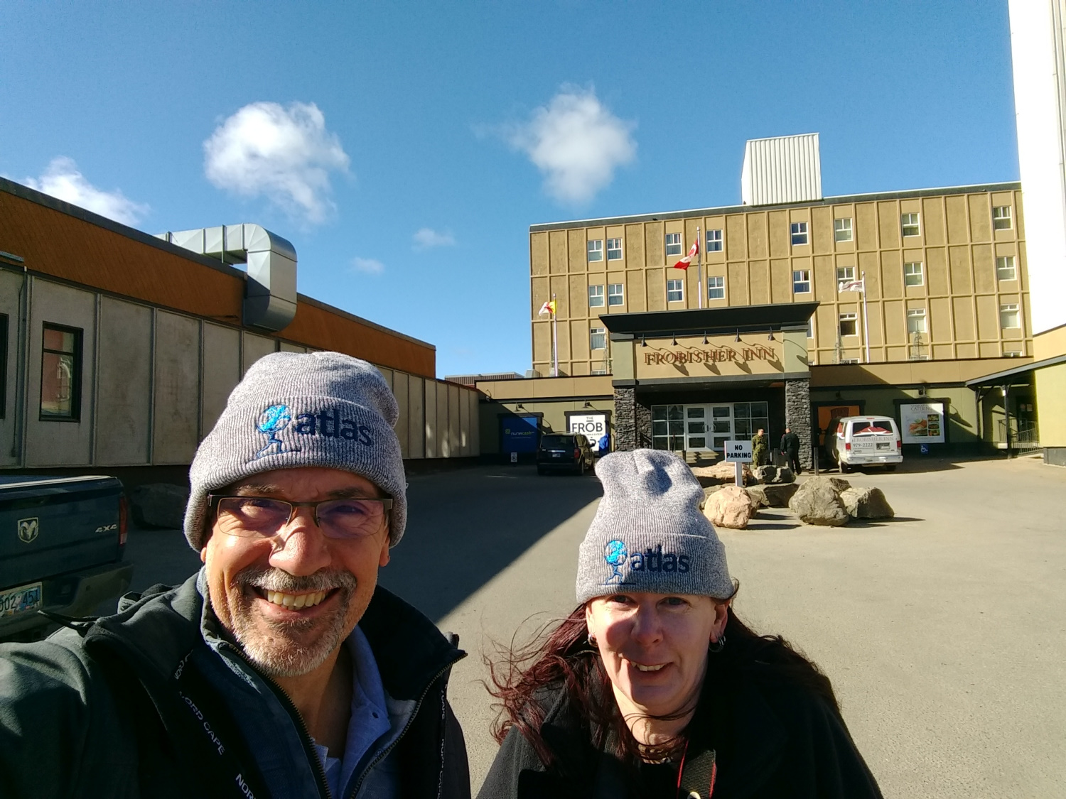 Graham Tulloch and Sabena Blackbird at Iqaluit before boarding the CCGS Amundsen