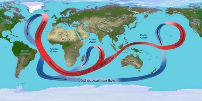 The Global Ocean Conveyor Belt. Credit NASA/JPL The Global Ocean Conveyor Belt. Credit NASA/JPL